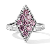 EverTrue Simulated Orchid Diamond Ring in Platinum Bond (Size 10.0)