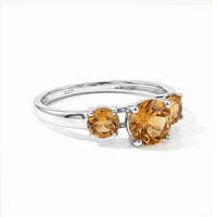 Brazilian Citrine Ring in Sterling Silver Size 7.0 1.55 ctw