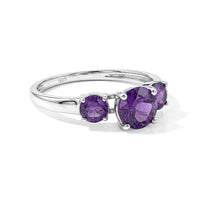 Amethyst  Ring Sterling Silver 1.55 ctw