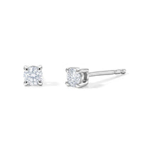 SGL Certified D''Joy Lab Grown Diamond I3 0.25 ctw Earrings in Rhodium Over Sterling Silver