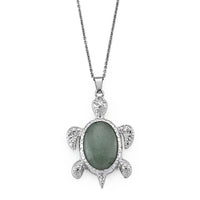 Green Aventurine Pendant in Silvertone with Stainless Steel Necklace (20 Inches) 22.00 ctw