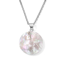 Bali Legacy Mother Of Pearl Round Pendant without Chain in Sterling Silver