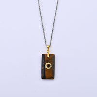 Tiger Eye Pendant in Goldtone with ION Plated YG Stainless Steel Necklace (20 Inches) 15.00 ctw