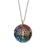 Red Jasper, Turquoise Pendant in Goldtone with ION Plated YG Stainless Steel Necklace (20 Inches) 15.00 ctw