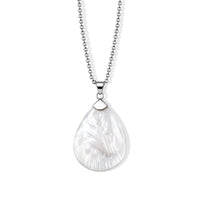 Bali Legacy Mother Of Pearl Teardrop Pendant without Chain in Sterling Silver