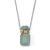 Austrian White Crystal Pendant Necklace (20 Inches) in Stainless Steel