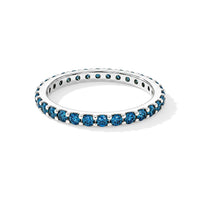 Blue Topaz 0.60 ctw Ring in Sterling Silver (Size 8.0)