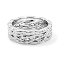 Woven Ring in Sterling Silver (Size 9.0) 8.70 Grams