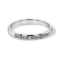 Grand Daughter Im So Glad You'Re Mine Band Ring in Sterling Silver (Size 9.0) 2 Grams