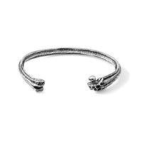 D''Joy Bali Legacy Dragon Bone Bangle Bracelet in Sterling Silver (7.25 In) 21.85 Grams