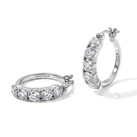 Doorbuster EverTrue Moissanite 4.75 ctw Earrings in Stainless Steel