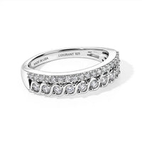 Lab Grown Diamond (G-H, SI) Band Ring in 18K Vermeil RG Over Sterling Silver 0.50 ctw (Size 10.0)