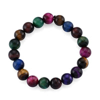 Tigers Eye Beaded Stretch Bracelet 140.00 ctw
