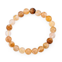 Yellow Hematoid Beaded Stretch Bracelet 85.00 ctw