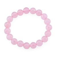 Rose Quartz Beaded Stretch Bracelet 128.00 ctw