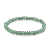 Green Aventurine Beaded Stretch Bracelet 63.00 ctw