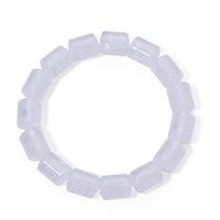 White Crystal Quartz Beaded Stretch Bracelet 200.00 ctw