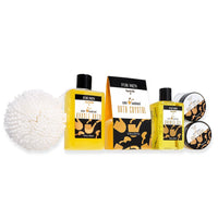 SpaLife Luxury Spa Skincare Sandalwood Gift Set for Men | for Bath and Body 7 Piece Bundle