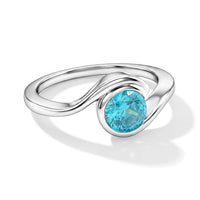 Blue Topaz 0.80 ctw Solitaire Ring in Sterling Silver (Size 6.0)