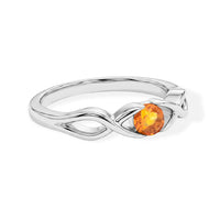 Citrine 0.25 ctw 3 Stone Ring in Sterling Silver (Size 8.0)