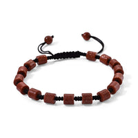 Gold Sandstone 30.00 ctw Cord Beaded Bareel Bracelet (6-9In)