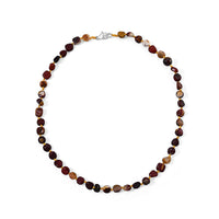 Mookite 150.00 ctw Beaded Cord Necklace in Stainless Steel 20 Inches
