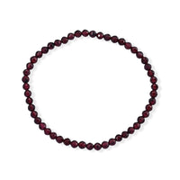Mozambique Garnet 20.00 ctw Beaded Strecth Bracelet