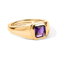 D'Joy Asscher Cut White Topaz Ring in 14K YG Over Sterling Silver (Size 4.0) 1.35 ctw