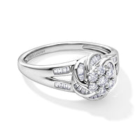 Luxuriant Lab Grown Diamond (G-H, SI) Ring in Rhodium Over Sterling Silver 0.50 ctw