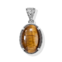 EverTrue Mojave Blue Turquoise 9.00 ctw Solitaire Pendant in Stainless Steel