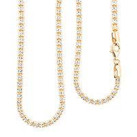 Ankur's Treasure Chest Deal 14K YG Over Silver 5 Line Glacia Brilliance Necklace (22 Inches) (37.20 g)
