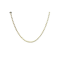 3mm Moon Cut Chain Necklace in 14K Yellow Gold Over Sterling Silver 14.40 Grams 24 Inches