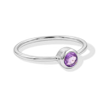 Amethyst 0.45 ctw Solitaire Ring in Sterling Silver (Size 7.0)