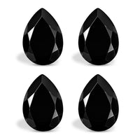 Black Onyx Set of 4 (Pear 7x5 mm) 0.48 ctw