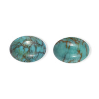 Blue Moon Turquoise Set of 2 (Ovl 7x5 mm) 1.28 ctw