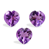 Bolivian Amethyst Set of 3 (Hrt 6 mm) 2.13 ctw