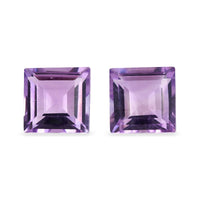 Bolivian Amethyst Set of 2 (Sqr 5 mm) 1.11 ctw