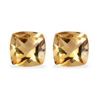 AA Citrine Set of 2 (Cush 5x5 mm) 1.02 ctw