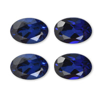 Lab Created Blue Sapphire Set of 4 (Ovl 6x4 mm) 2.28 ctw