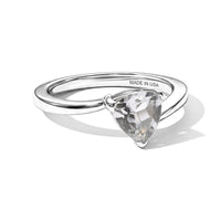 D''Joy White Topaz 1.30 ctw Solitaire Ring in Platinum Over Sterling Silver (Size 7.0)
