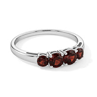 Mozambique Garnet 0.65 ctw Ring in Sterling Silver (Size 9.0)