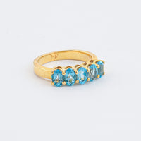 Blue Topaz 1.75 ctw Ring in Sterling Silver (Size 8.0)