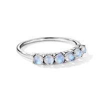 White Moonstone 0.60 ctw Ring in Sterling Silver (Size 7.0)