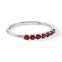 Mozambique Garnet 0.15 ctw Ring in Sterling Silver (Size 8.0)