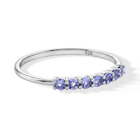 Tanzanite 0.15 ctw Ring in Sterling Silver (Size 8.0)