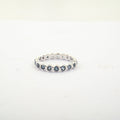 Blue Topaz 0.30 ctw Eternity Ring in Sterling Silver (Size 5.0) - Sticky add to cart bar