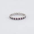 Amethyst 0.35 ctw Eternity Ring in Sterling Silver (Size 7.0) - Sticky add to cart bar