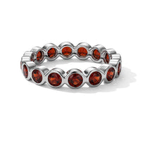 Mozambique Garnet 0.60 ctw Eternity Ring in Sterling Silver (Size 8.0)