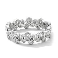 White Topaz 1.40 ctw Eternity Ring in Sterling Silver (Size 12.0)