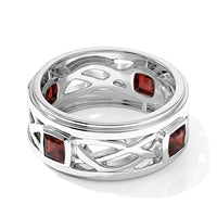 Ruby 0.40 ctw Eternity Ring in Sterling Silver (Size 7.0)